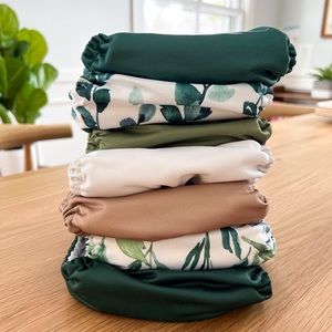 Nora’s Nursery Sage & Sea Cloth Diaper Set